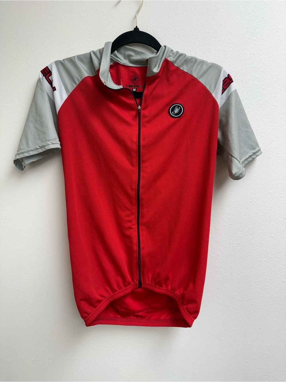 Men's Red & Gray Short-Sleeve Cycling Jersey by Castelli